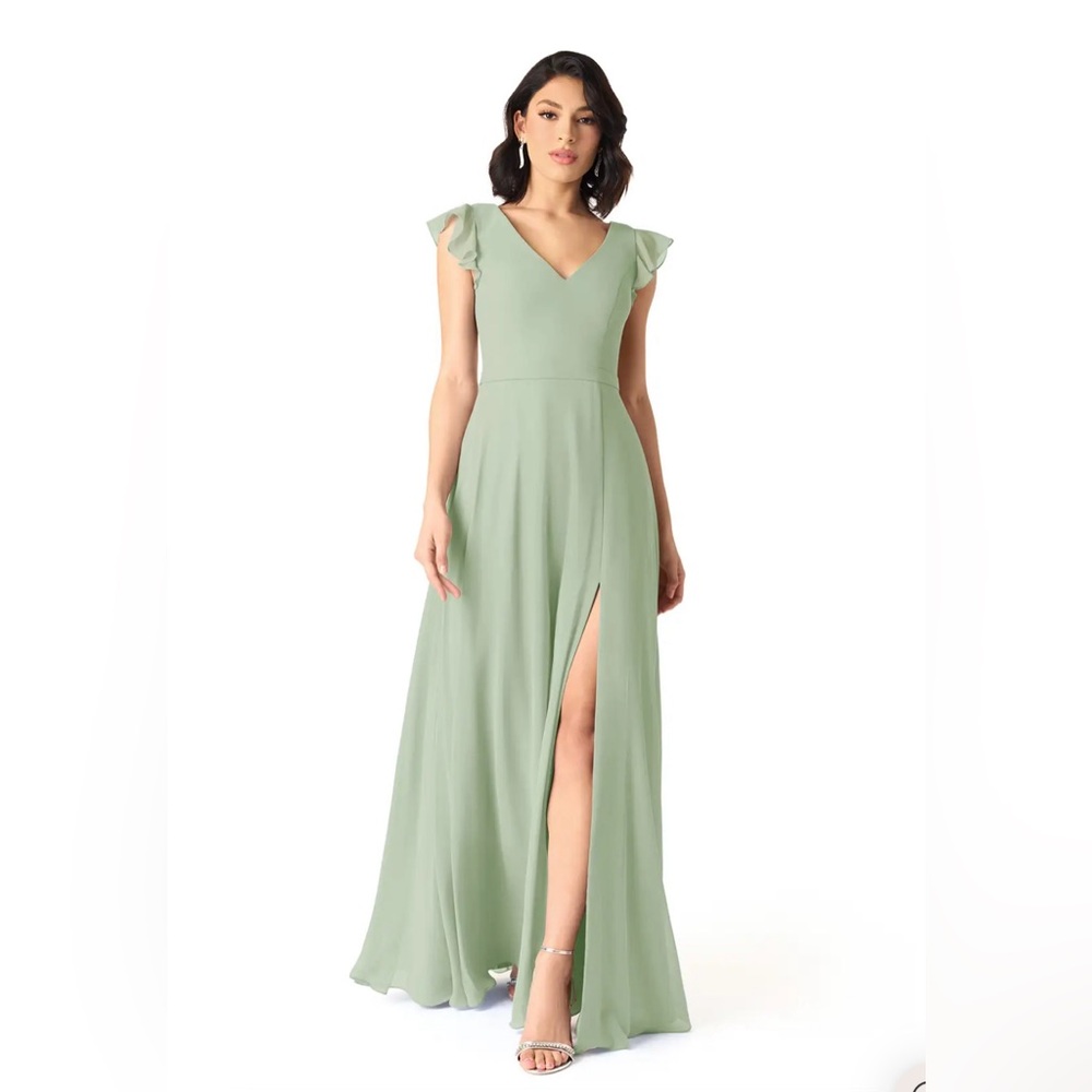 AZAZIE CLAUDINE 
A-Line Flutter Sleeve Chiffon Dress
Dusty Sage